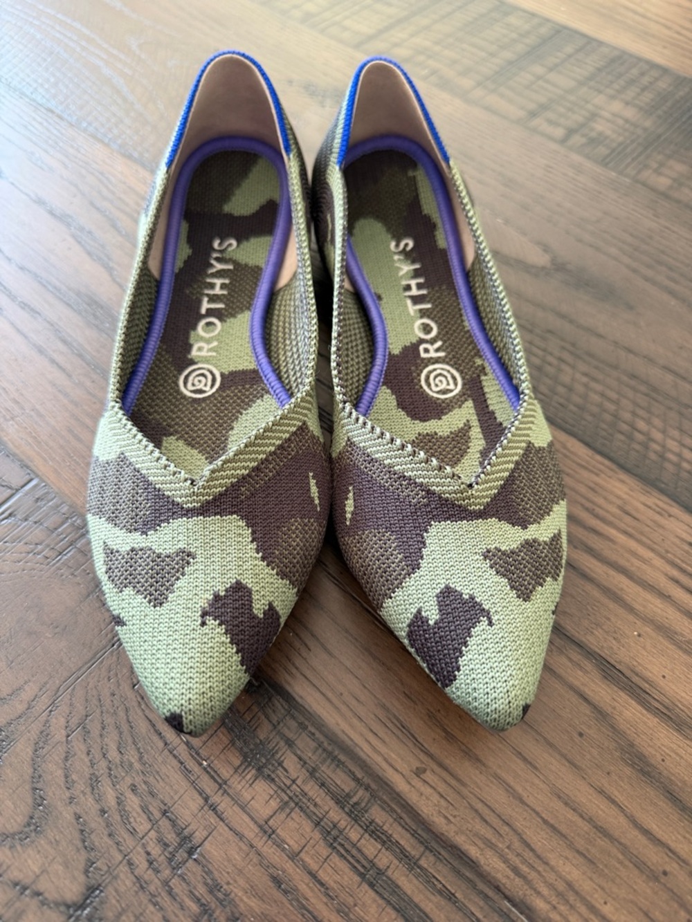 Rothy’s Camo Pointy Flat